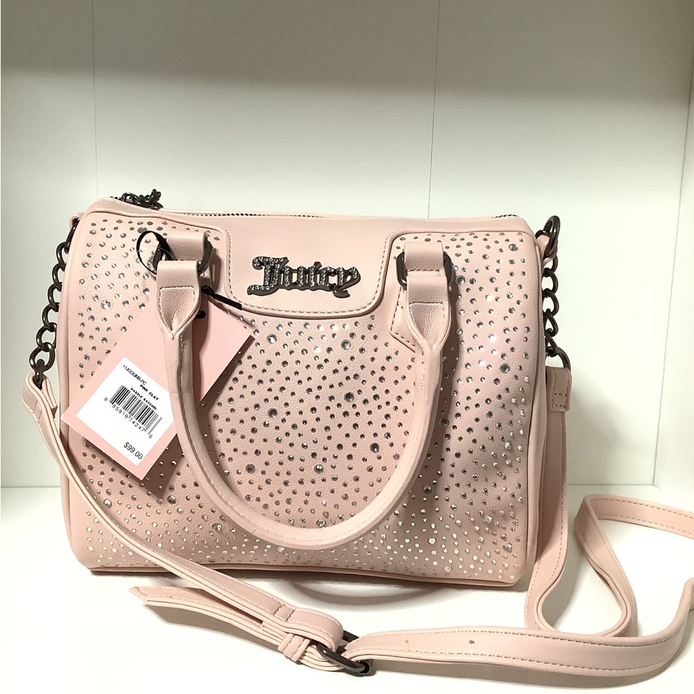 Juicy Couture Pink Clay Dazzle Satchel New